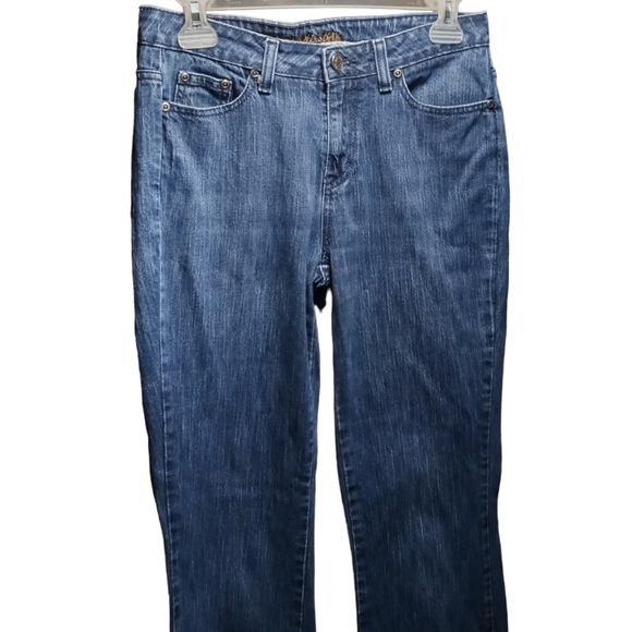 Saint John's Bay SJB Boot Cut Size 4 Long Dark Wash Jeans Fall Winter Wa… - Picture 2 of 12